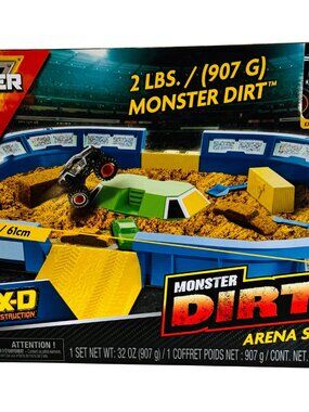 Monster Jam Max-D Monster Dirt Arena Set 32oz Kinetic Sand Playset Truck Toy